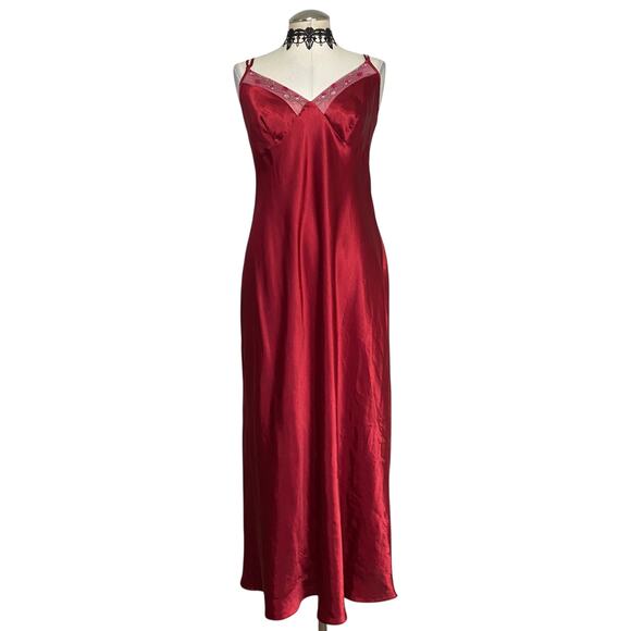 Gilligan & O'Malley Romantic Full Length Strappy Slip Dress Coquette Floral - Picture 1 of 13